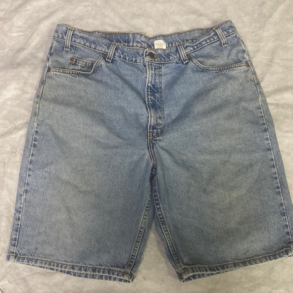 1980s Men’s Vintage Orange Tab Levi’s 545 Denim Shorts Size 40 100% Cotton